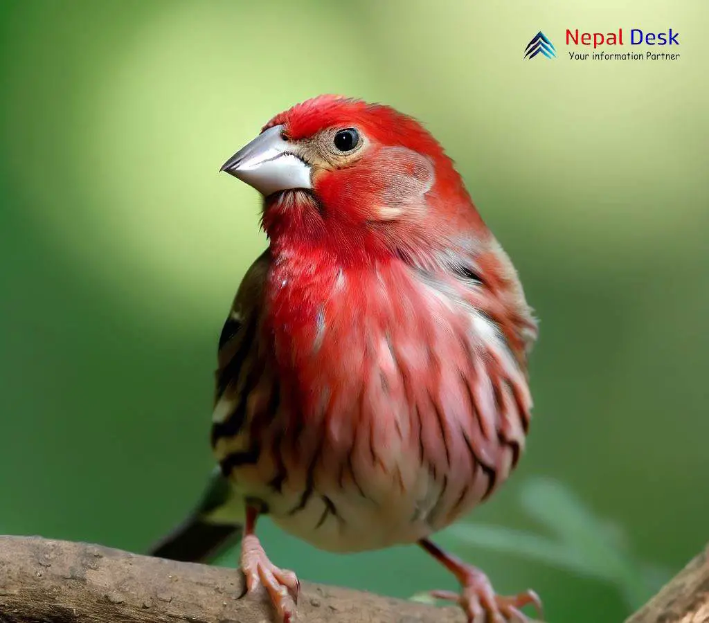 Common Rosefinch A Songbird with Stunning Rosy Plumage Nepal Desk